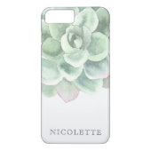 Trendy Sage Green Waterverf Succulent Case-Mate iPhone Case (Achterkant)