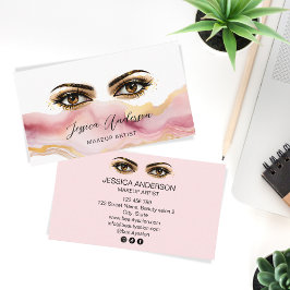 Trendy Salon make-up artiest Brown Eyes Lashes Visitekaartje