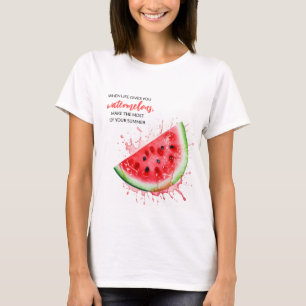 Trendy Sappig Watermeloen Zomerdesign Motivatie T-shirt