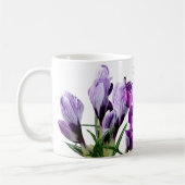 Trendy schattig modern boho paarse krokus bloemenm koffiemok (Links)