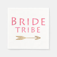 trendy schattig roze bruidtribe gouden pijl