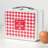 Trendy Schattige Rood Wit geruit Patroon Custom (In situ)