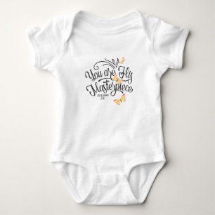 Trendy Schattigee babykleding met bijbelcitaat Romper