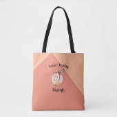 Trendy Schattigee Peach Summer Modern Kitschy Fun  Draagtas (Voorkant)