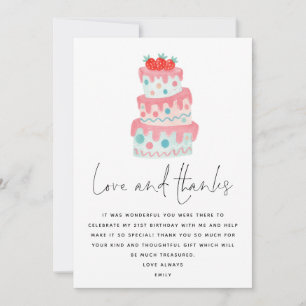 Trendy Scheve Cadeauscript 21e Verjaardag Bedankt Kaart