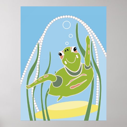 Trendy Schildpad Poster (Voorkant)