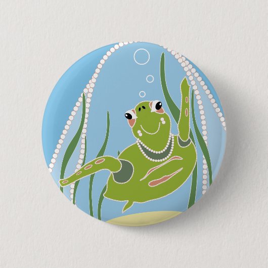 Trendy Schildpad Ronde Button 5,7 Cm (Voorkant)