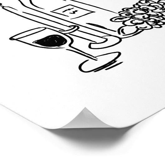 Trendy Scribble Doodle Script Wedding Welkom Poster (Hoek)