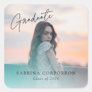 Trendy Script Afstuderen Sticker