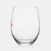 Trendy Script Custom Name Wedding Bridesmaid Favor Wijnglas Zonder Voet (Links)