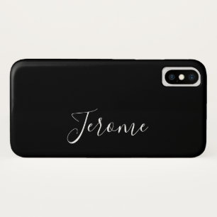 Trendy Script Font (zwart) iPhone X Hoesje