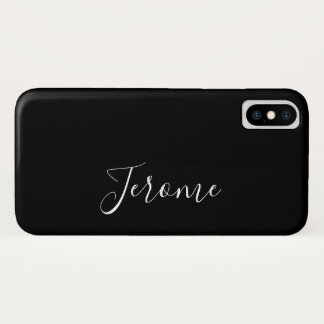 Trendy Script Font (zwart) iPhone X Hoesje