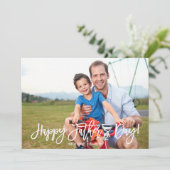 Trendy Script | Foto Vaderdag Kaart (Staand voorkant)