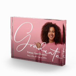 Trendy Script Modern Afstuderen Fotoblokken