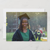 Trendy Script Moderne Minimalistische Afstudeerfot Kaart (Achterkant)