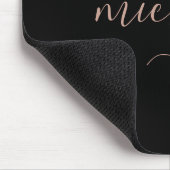 Trendy Script Monogram Zwarte Goud Muismat (Hoek)