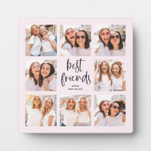 Trendy Script op Blush   Beste vrienden met meerde Fotoplaat