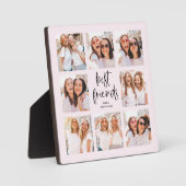 Trendy Script op Blush | Beste vrienden met meerde Fotoplaat (Voorkant)