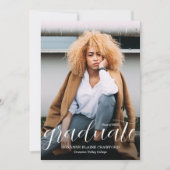 Trendy Script Overlay Afstuderen Aankondiging (Voorkant)