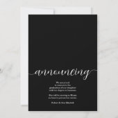 Trendy Script Overlay Afstuderen Aankondiging (Achterkant)