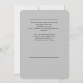 Trendy Script Overlay Silver | Foto-Afstuderen Aankondiging (Achterkant)