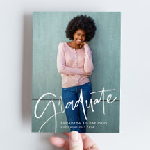 Trendy Script Overlay | Twee foto-Afstuderen