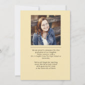 Trendy Script Overlay | Twee foto-Afstuderen Annou Aankondiging (Achterkant)