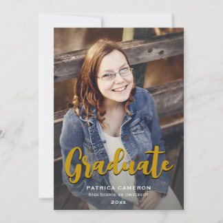 Trendy Script Overlay | Twee foto-Afstuderen Annou Aankondiging