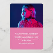 Trendy Script Overlay | Twee foto-Afstuderen Gold Folie Uitnodiging (Achterkant)