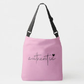 Trendy Script Pink Crossbody Tas (Voorkant)