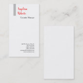 Trendy script professionele platte minimalist visitekaartje (Voorkant / Achterkant)