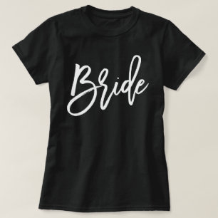 Trendy Script Typography Bride T-shirt