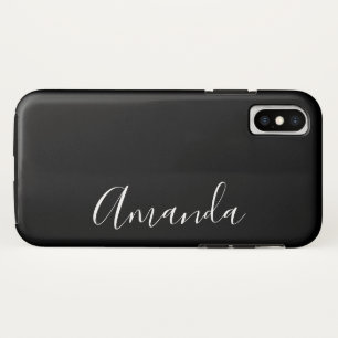 Trendy scriptlettertype (Zwart) iPhone X Hoesje