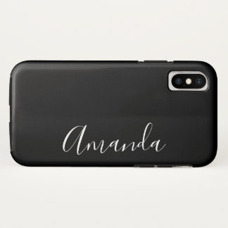 Trendy scriptlettertype (Zwart) iPhone X Hoesje