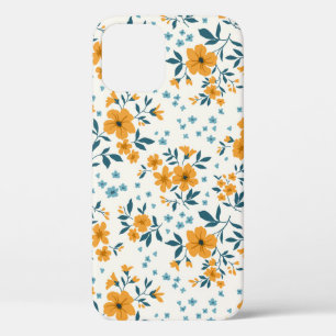 Trendy seamless vintage floral pattern. Endless of iPhone 12 Hoesje