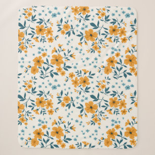 Trendy seamless vintage floral pattern. Endless of Sherpa Deken
