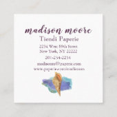 Trendy Seashell Vierkante Visitekaartje (Achterkant)