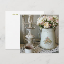 Trendy Shabby Chic fotografie Witte jam bloemen