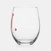 Trendy Shadow Monogram Bruiloft Gepersonaliseerd S Wijnglas Zonder Voet (Links)