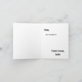 Trendy Shadow Monogram Wedding Party Proposal Kaar (Binnen)