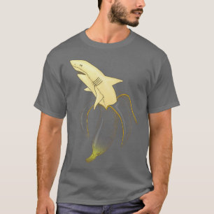 Trendy Shark Banana Animal Humor T-shirt