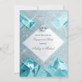 Trendy sieraden turquoise glinstert verfijnd kaart (Voorkant)