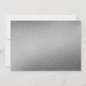 Trendy Silver Foil Script 3 Foto Afstuderen Aankondiging (Achterkant)