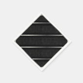 Trendy Silver Geometric Pattern Black Stylish Art Servet (Hoek)