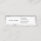 Trendy Silver Glitter Marble Mini Visitekaartje (Achterkant)