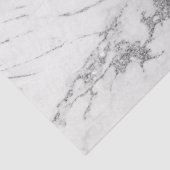 Trendy Silver Glitter Marble Modern Tissuepapier (Detail)