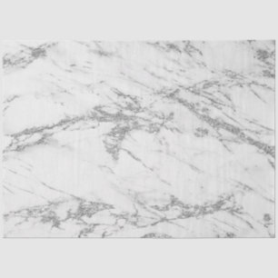 Trendy Silver Glitter Marble Modern Tissuepapier
