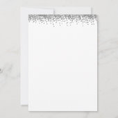 Trendy Silver Glitter Photo Afstuderen Bedankkaart (Achterkant)