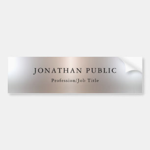Trendy Silver Kijk Professional Glamour Sjabloon Bumpersticker