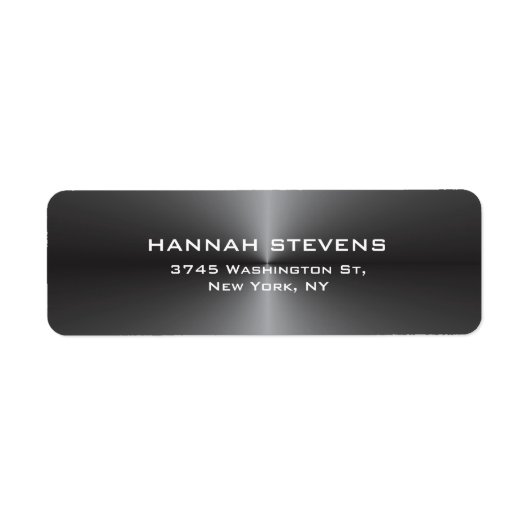 Trendy Simple Plain Grey Elegant Modern Etiket (Voorkant)